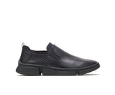 Hush Puppies Bennet Plain Toe Slip-On Black Leather | Men Sneakers