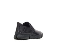 Hush Puppies Bennet Plain Toe Slip-On Black Leather | Men Sneakers