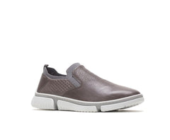 Hush Puppies Bennet Plain Toe Slip-On Dark Grey Leather | Men Sneakers