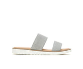 Hush Puppies Briard 2 Band Slide Light Grey Suede | Women Sandals
