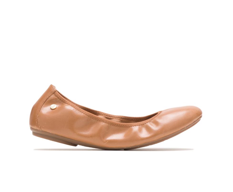 Hush Puppies Chaste Ballet Cognac Leather | Women Flats & Slip-Ons