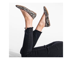 Hush Puppies Chaste Ballet Zebra Calf Hair | Women Flats & Slip-Ons