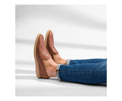 Hush Puppies Everyday Slip-On Cognac Leather | Men Sneakers