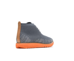 Hush Puppies Expert Chukka Knit Dark Grey Multi Knit - Orange Outsole | Men Boots