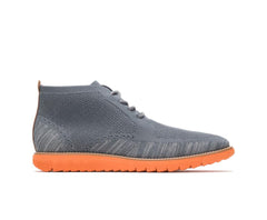 Hush Puppies Expert Chukka Knit Dark Grey Multi Knit - Orange Outsole | Men Boots
