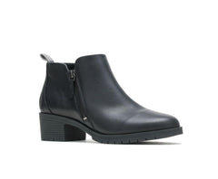 Hush Puppies Hadley Side Zip Boot Black Leather | Women Boots