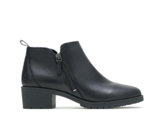 Hush Puppies Hadley Side Zip Boot Black Leather | Women Boots