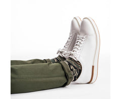 Hush Puppies Heath Sneaker White Leather | Men Sneakers