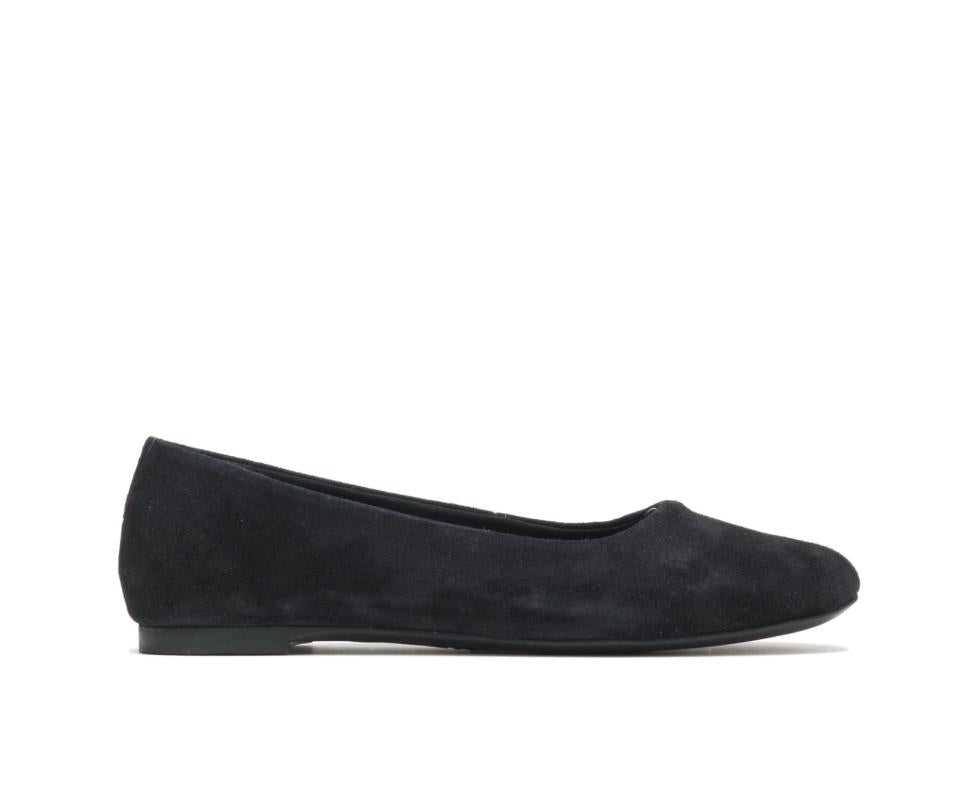 Hush Puppies Kendal Ballet Perfect Fit Black Suede | Women Flats & Slip-Ons