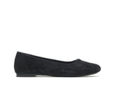 Hush Puppies Kendal Ballet Perfect Fit Black Suede | Women Flats & Slip-Ons