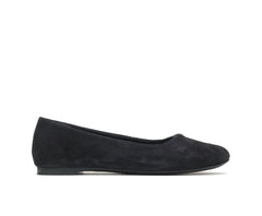 Hush Puppies Kendal Ballet Perfect Fit Black Suede | Women Flats & Slip-Ons