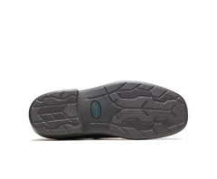 Hush Puppies Leverage Black Leather | Men Slip-Ons