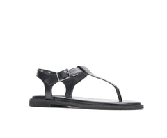 Hush Puppies Lexi Toepost Black Leather | Women Sandals