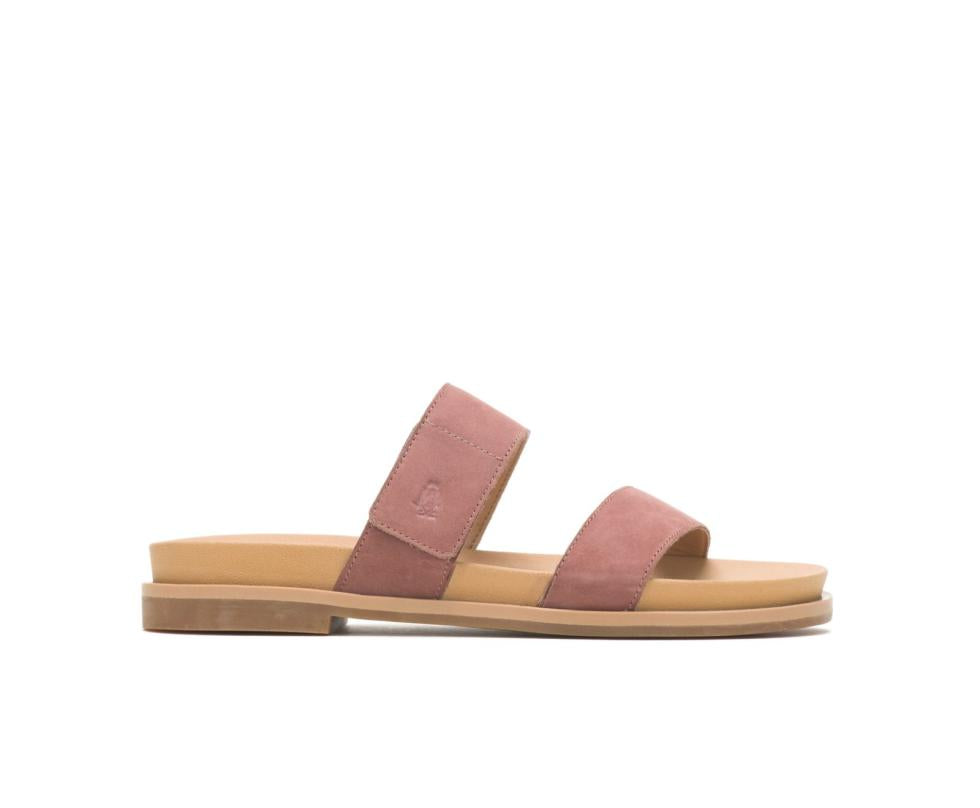 Hush Puppies Lilly 2 Band Slide Cognac Nubuck | Women Sandals