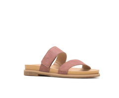 Hush Puppies Lilly 2 Band Slide Cognac Nubuck | Women Sandals