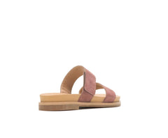Hush Puppies Lilly 2 Band Slide Cognac Nubuck | Women Sandals