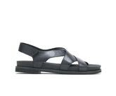 Hush Puppies Lilly Criss Cross Sandal Black Leather | Women Sandals