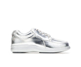Hush Puppies Power Walker Silver Metallic Leather | Women Walking Shoes