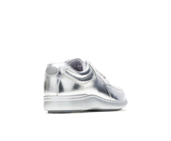 Hush Puppies Power Walker Silver Metallic Leather | Women Walking Shoes