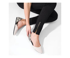 Hush Puppies Sadie D'Orsay Ivorysnake Leather | Women Flats & Slip-Ons