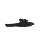 Hush Puppies Sadie Tassel Mule Black Suede | Women Flats & Slip-Ons