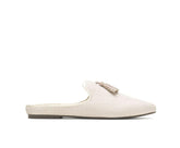 Hush Puppies Sadie Tassel Mule Eggnog Cobra Leather | Women Flats & Slip-Ons
