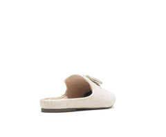 Hush Puppies Sadie Tassel Mule Eggnog Cobra Leather | Women Flats & Slip-Ons
