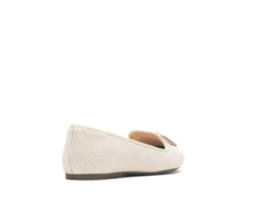 Hush Puppies Sadie Tassel Slip-On Eggnog Cobra Leather | Women Flats & Slip-Ons
