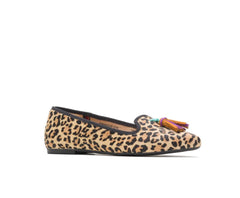 Hush Puppies Sadie Tassel Slip-On Leopard Calf Hair | Women Flats & Slip-Ons