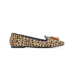 Hush Puppies Sadie Tassel Slip-On Leopard Calf Hair | Women Flats & Slip-Ons