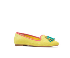 Hush Puppies Sadie Tassel Slip-On Sun Yellow Suede | Women Flats & Slip-Ons
