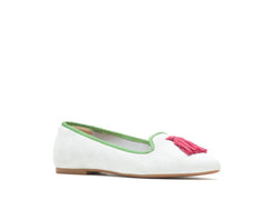 Hush Puppies Sadie Tassel Slip-On Vapor Grey Suede | Women Flats & Slip-Ons