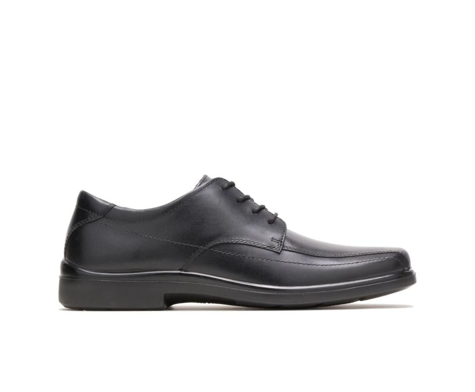 Hush Puppies Venture Black Leather | Men Oxfords