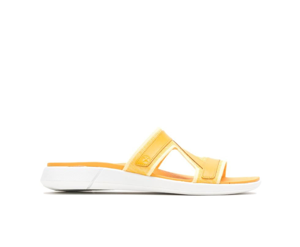 Hush Puppies Willa Knit Slide Goldenrod Leather | Women Sandals