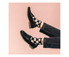 Hush Puppies Wren Loafer Black Suede | Women Flats & Slip-Ons