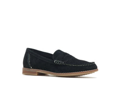Hush Puppies Wren Loafer Black Suede | Women Flats & Slip-Ons