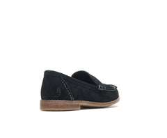Hush Puppies Wren Loafer Black Suede | Women Flats & Slip-Ons