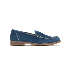 Hush Puppies Wren Loafer Navy Suede | Women Flats & Slip-Ons