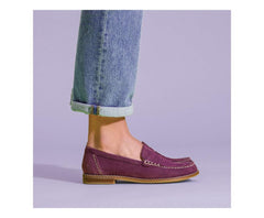 Hush Puppies Wren Loafer Violet Suede | Women Flats & Slip-Ons