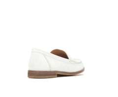 Hush Puppies Wren Loafer White Suede | Women Flats & Slip-Ons