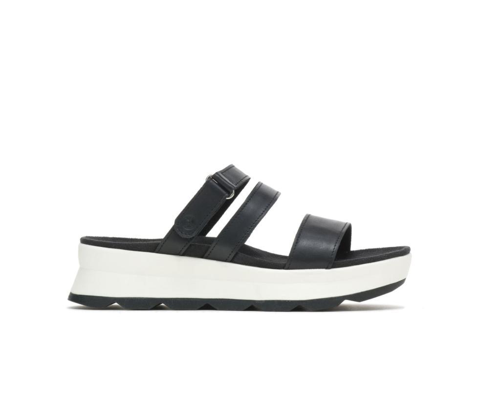 Hush Puppies Andi Slide Black Leather | Women Sandals