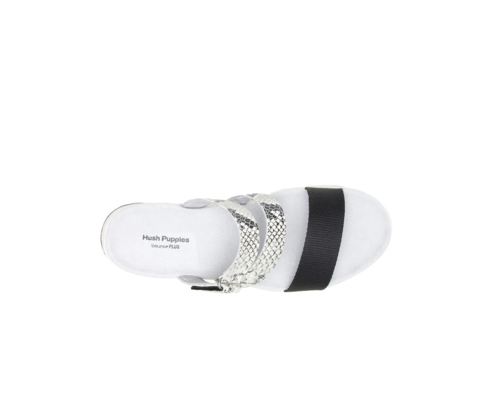 Hush Puppies Andi Slide Snake Leatherblack | Women Sandals