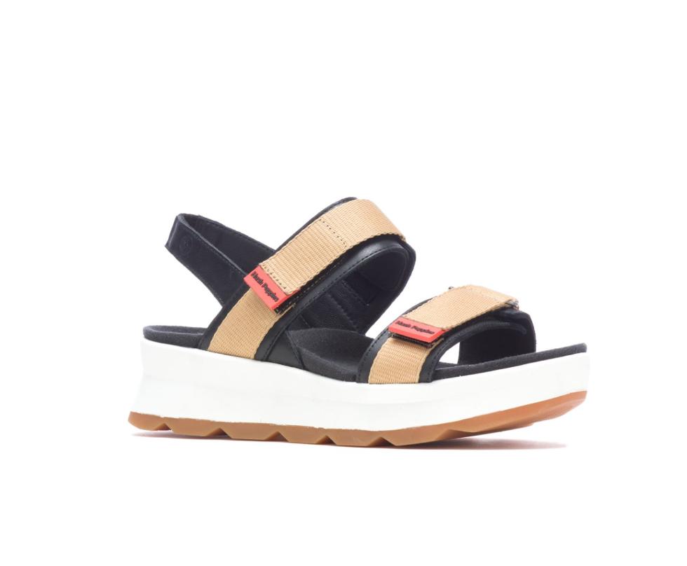 Hush Puppies Andi Slingback Sandal Black Leathertan | Women Sandals