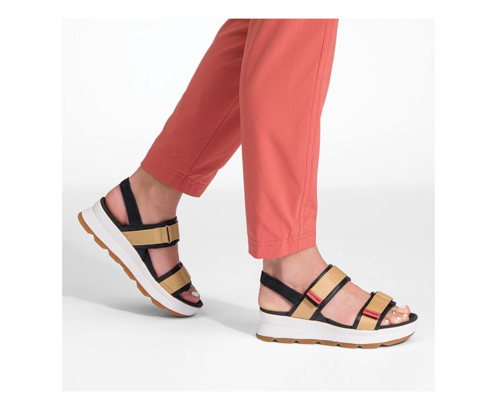 Hush Puppies Andi Slingback Sandal Black Leathertan | Women Sandals