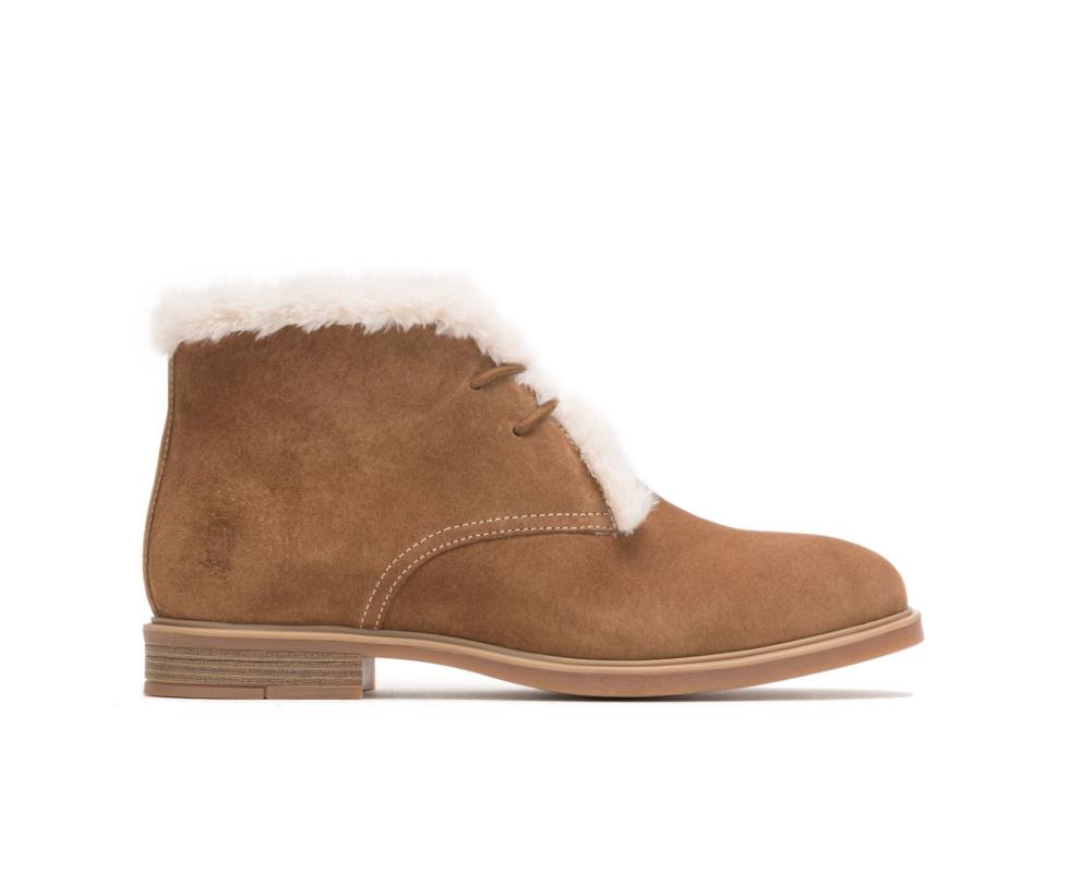 Hush Puppies Bailey Fur Chukka Chestnut Suede | Women Boots