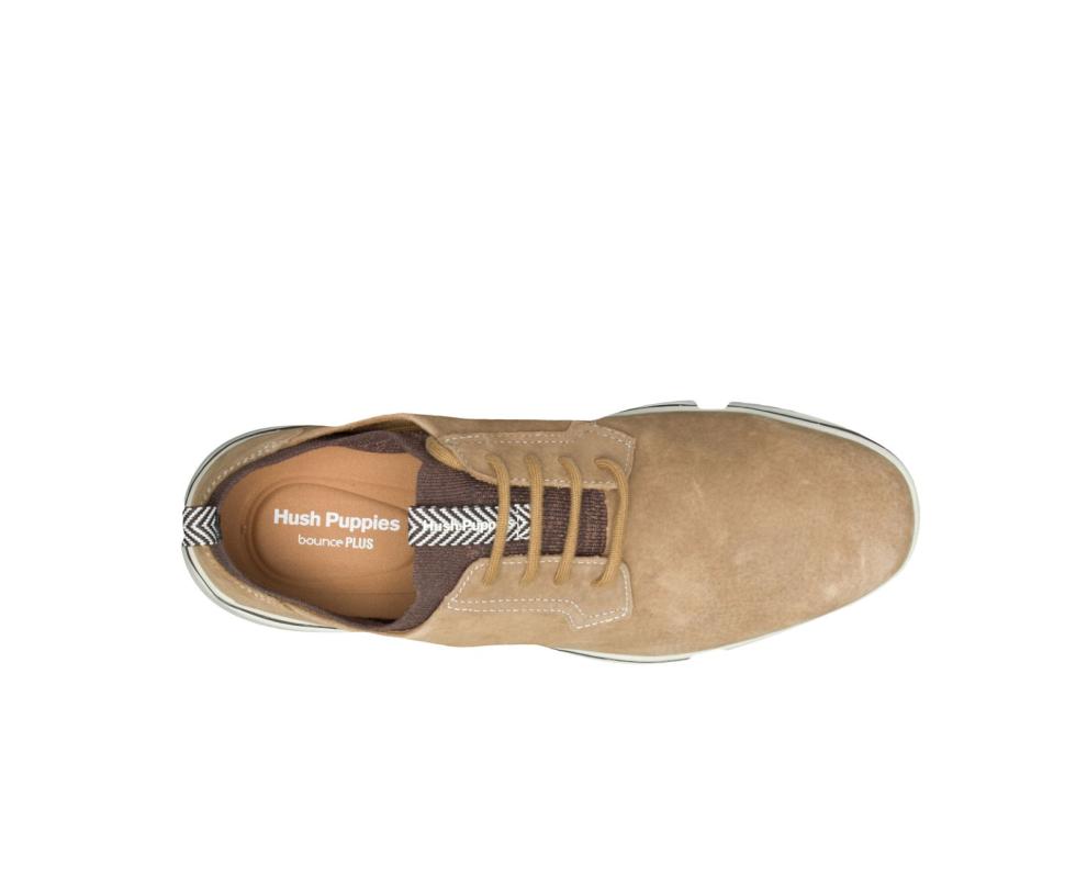 Hush Puppies Bennet Plain Toe Oxford Chestnut Suede | Men Sneakers