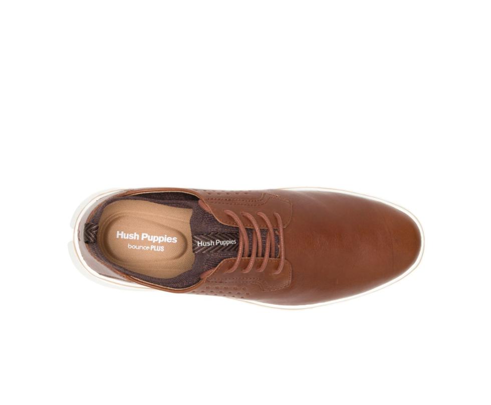 Hush Puppies Bennet Plain Toe Oxford Cognac Leather | Men Sneakers