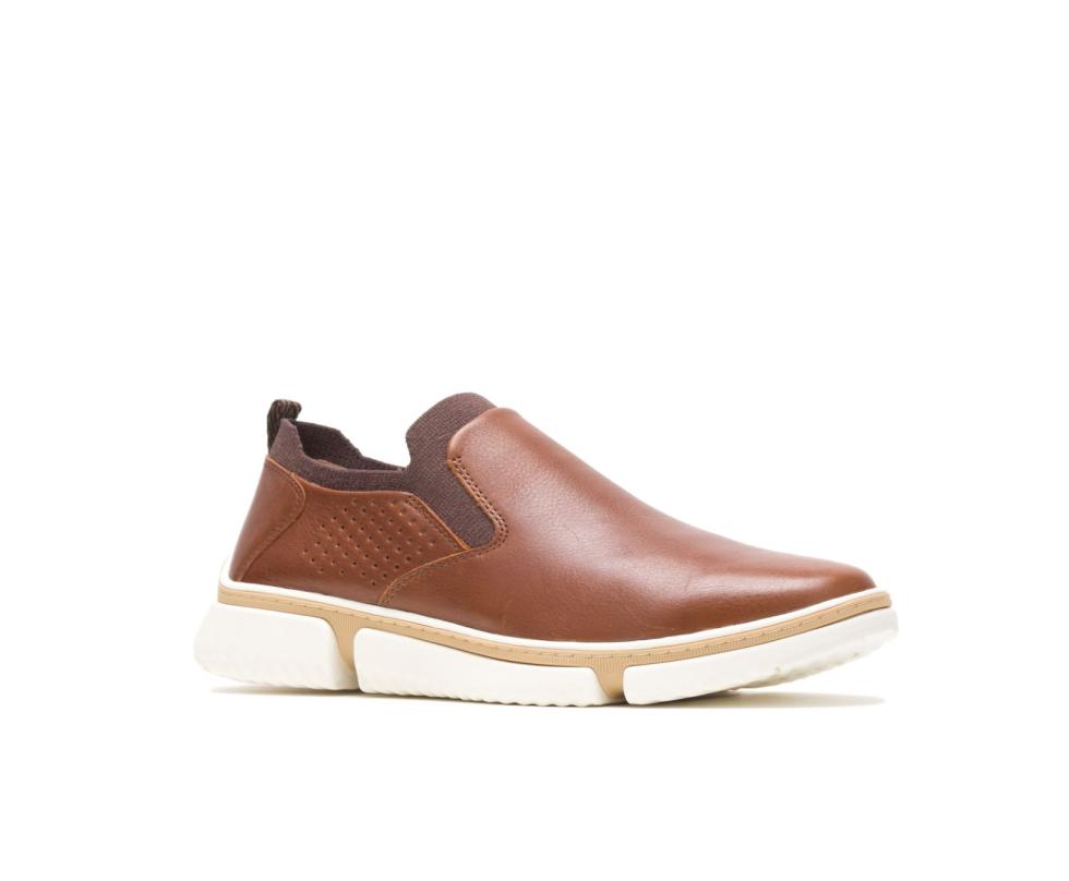 Hush Puppies Bennet Plain Toe Slip-On Cognac Leather | Men Sneakers