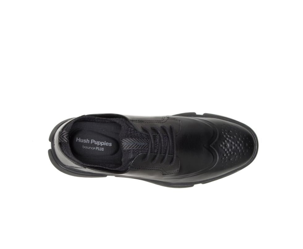 Hush Puppies Bennet Wingtip Oxford Black Leather | Men Sneakers
