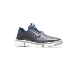 Hush Puppies Bennet Wingtip Oxford Navy Leather | Men Sneakers